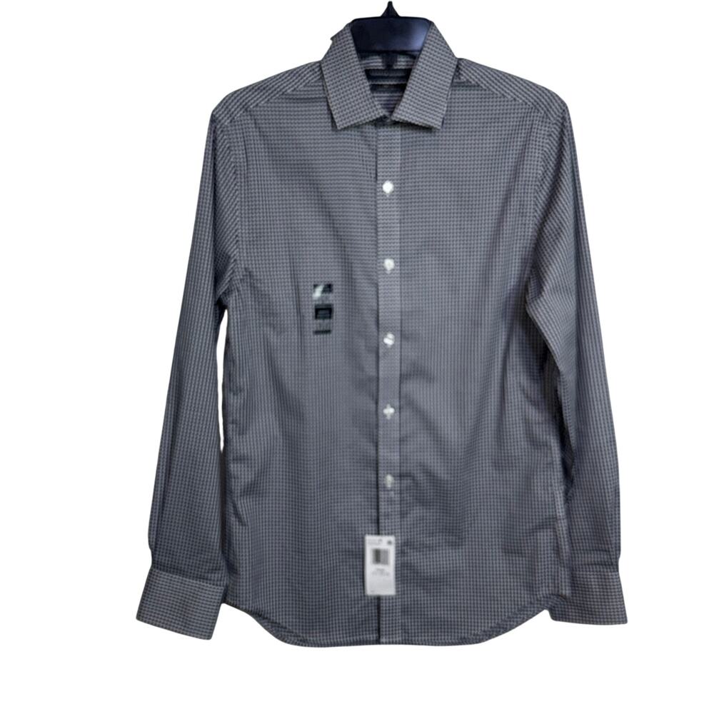 Tommy Hilfiger Men's Flex Slim Fit Twill Dress Shirt Peacoat 14.5 32-33 $85